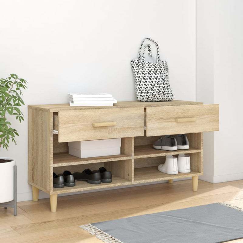 Load image into Gallery viewer, Vidaxl schoenenkast 102x35x55 cm bewerkt hout sonoma eikenkleurig