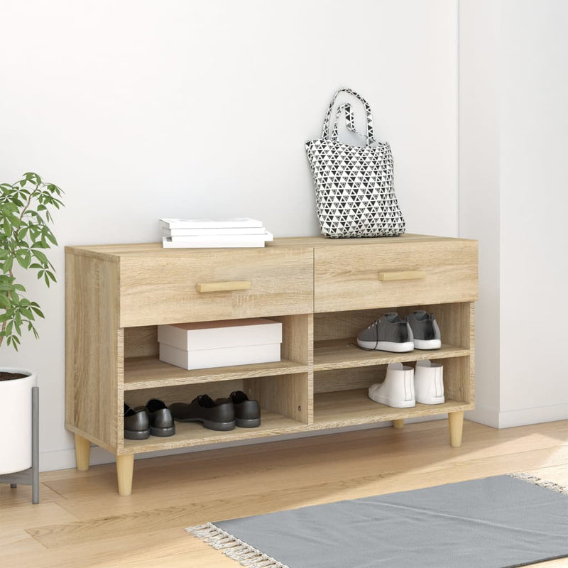 Load image into Gallery viewer, Vidaxl schoenenkast 102x35x55 cm bewerkt hout sonoma eikenkleurig