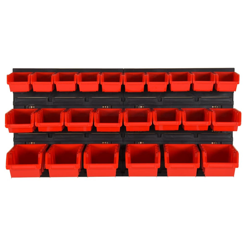 Afbeelding laden in galerijviewer, Vidaxl 26-delige sorteersysteemset 77x39 cm polypropeen rood en zwart