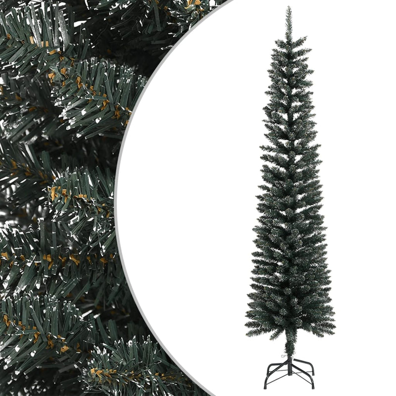 Load image into Gallery viewer, Vidaxl kunstkerstboom met standaard smal 240 cm pvc groen