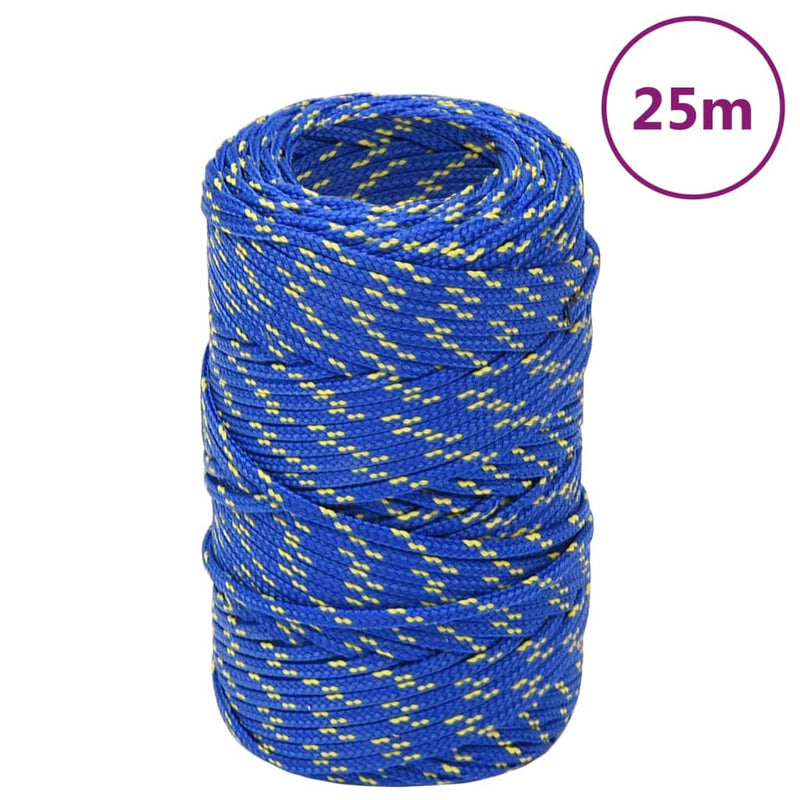 Load image into Gallery viewer, Vidaxl boottouw 2 mm 25 m polypropyleen blauw