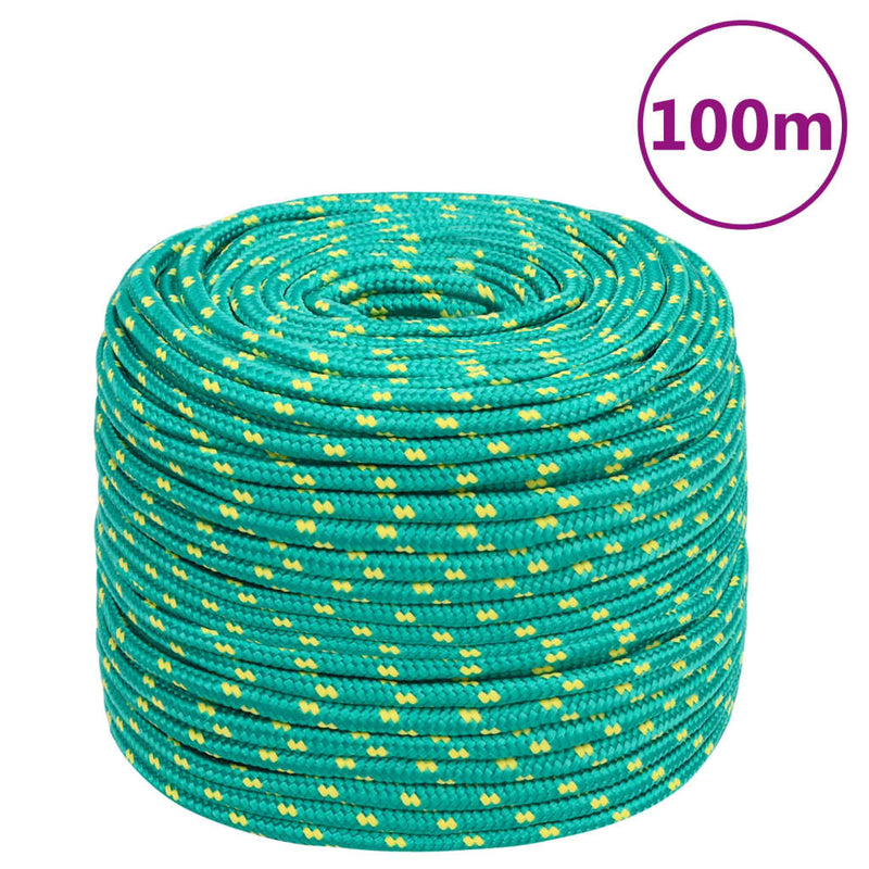 Load image into Gallery viewer, Vidaxl boottouw 10 mm 100 m polypropyleen groen