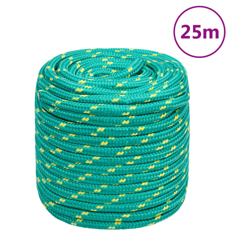 Load image into Gallery viewer, Vidaxl boottouw 18 mm 25 m polypropyleen groen