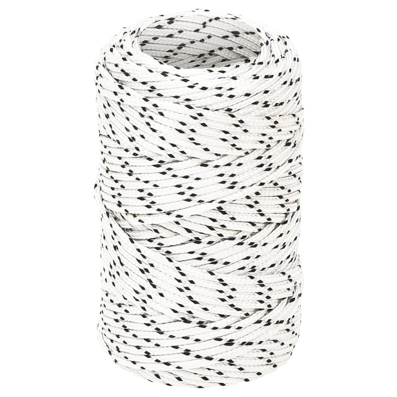 Load image into Gallery viewer, Vidaxl boottouw gevlochten 2 mmx50 m polyester wit