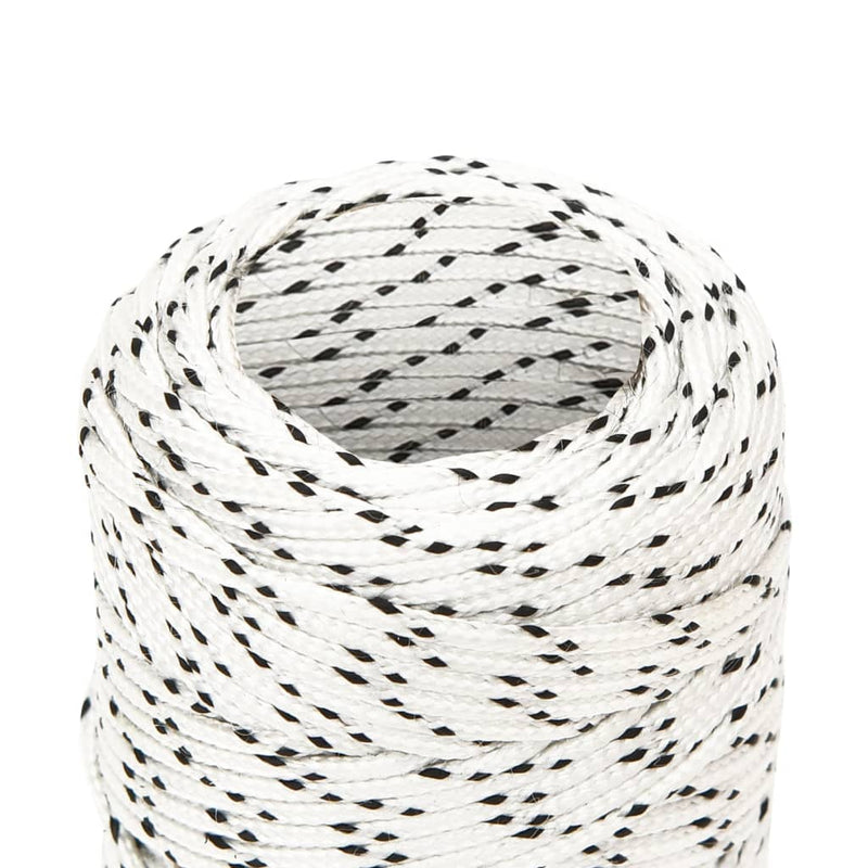 Load image into Gallery viewer, Vidaxl boottouw gevlochten 2 mmx50 m polyester wit