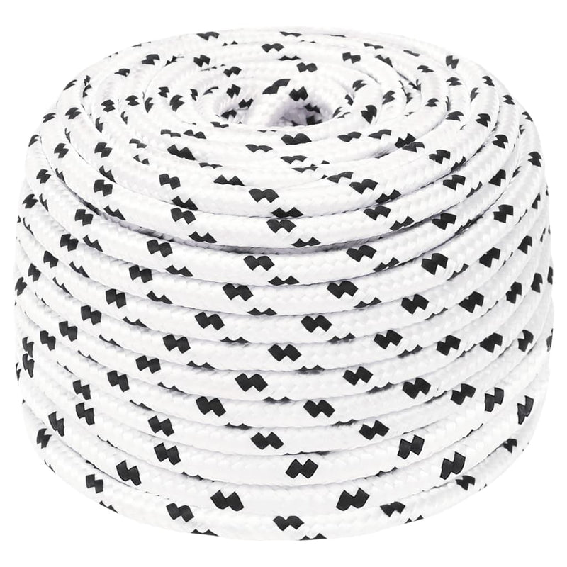 Load image into Gallery viewer, Vidaxl boottouw gevlochten 6 mmx100 m polyester wit4