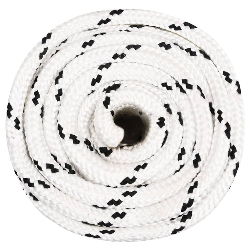 Load image into Gallery viewer, Vidaxl boottouw gevlochten 18 mmx25 m polyester wit
