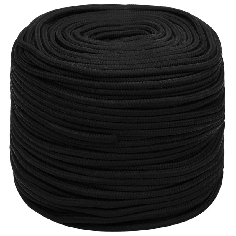 Load image into Gallery viewer, Vidaxl werktouw 6 mm 50 m polyester zwart