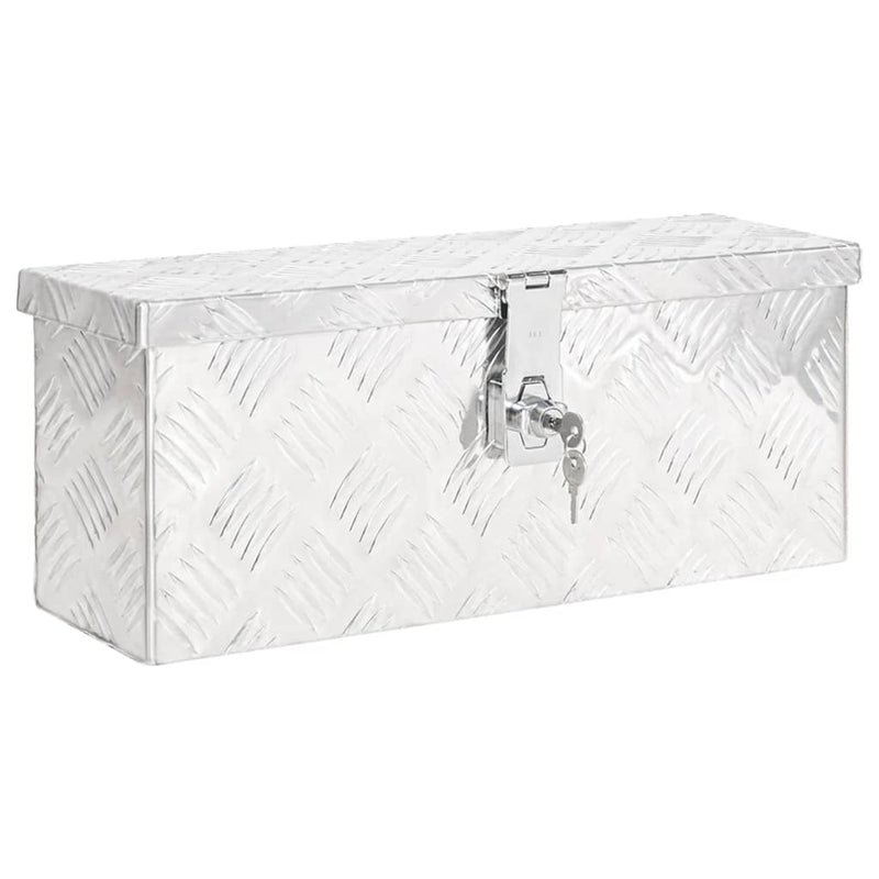 Afbeelding laden in galerijviewer, Vidaxl opbergbox 50x15x20,5 cm aluminium zilverkleurig