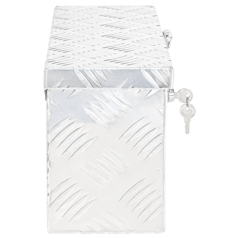 Afbeelding laden in galerijviewer, Vidaxl opbergbox 50x15x20,5 cm aluminium zilverkleurig