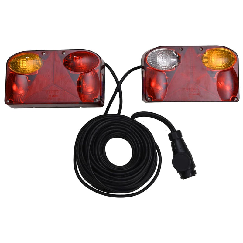 Load image into Gallery viewer, Vidaxl aanhangerlampen 2 st klassiek peertje 12 v 23x6x13 cm rood