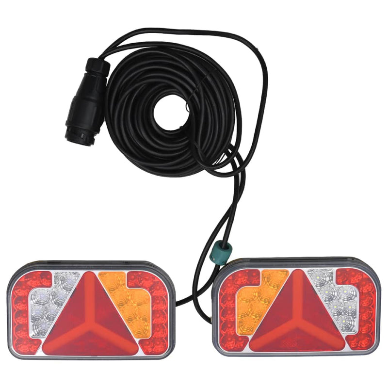 Load image into Gallery viewer, Vidaxl aanhangerlampen 2 st led-lamp 12 v 24x5x14,5 cm rood