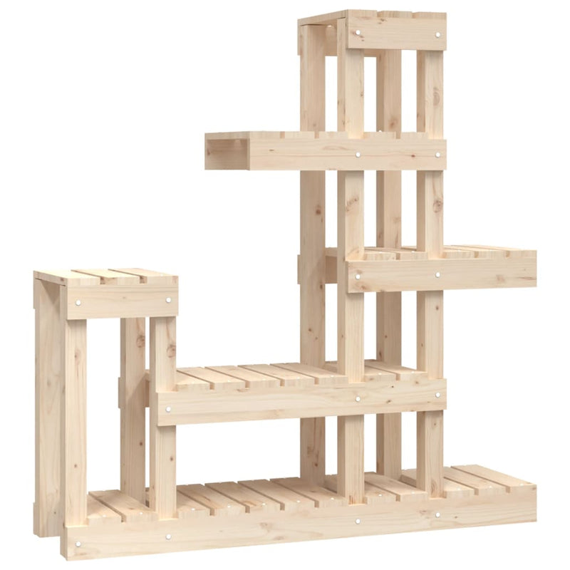Afbeelding laden in galerijviewer, Vidaxl plantenstandaard 92x25x97 cm massief grenenhout