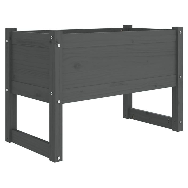 Load image into Gallery viewer, Vidaxl plantenbak 78x40x52 cm massief grenenhout grijs