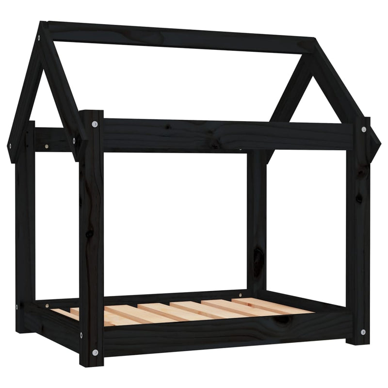 Load image into Gallery viewer, Vidaxl hondenmand 71x55x70 cm massief grenenhout zwart