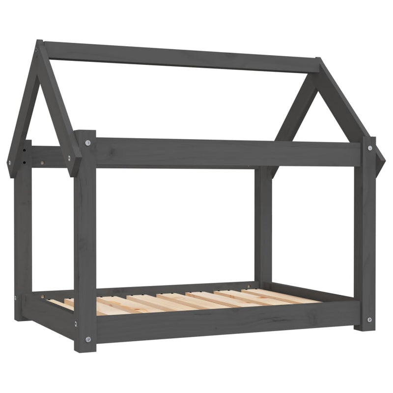 Load image into Gallery viewer, Vidaxl hondenmand 81x60x70 cm massief grenenhout grijs