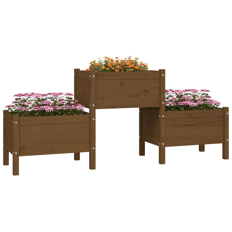 Load image into Gallery viewer, Vidaxl plantenbak 178,5x44x75 cm massief grenenhout honingbruin