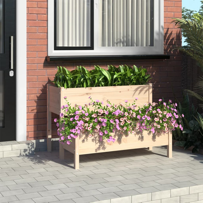Load image into Gallery viewer, Vidaxl plantenbak 110x84x75 cm massief grenenhout