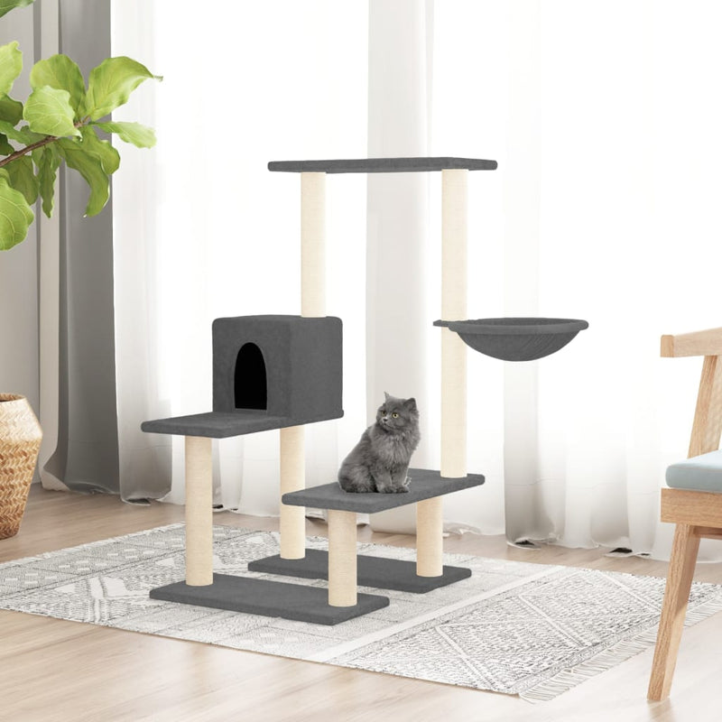 Load image into Gallery viewer, Vidaxl kattenmeubel met sisal krabpalen 94,5 cm donkergrijs