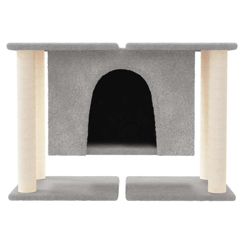 Load image into Gallery viewer, Vidaxl kattenmeubel met sisal krabpalen 50 cm lichtgrijs