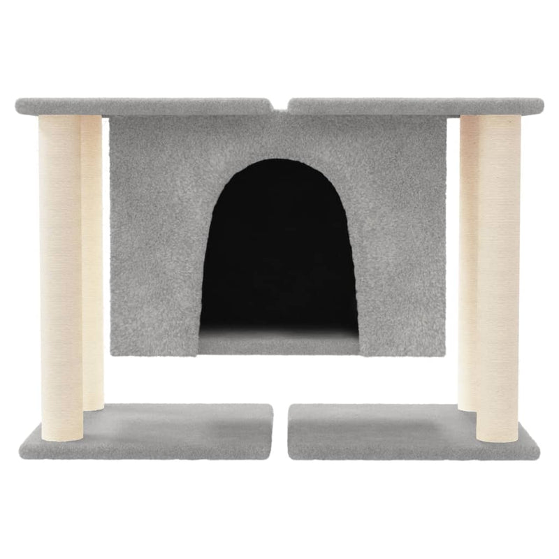 Load image into Gallery viewer, Vidaxl kattenmeubel met sisal krabpalen 50 cm lichtgrijs