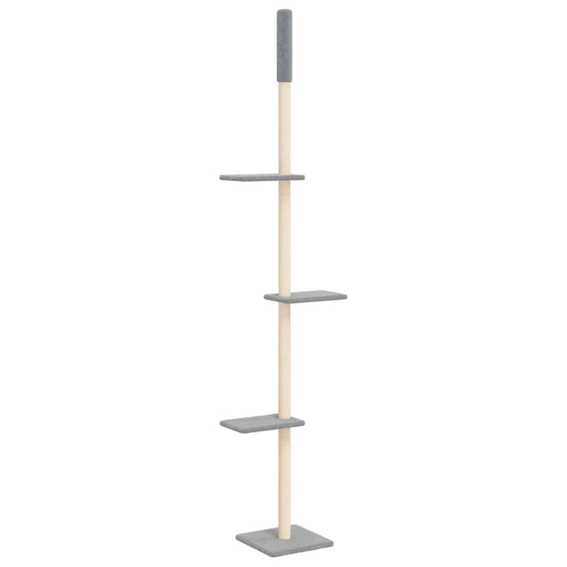 Afbeelding laden in galerijviewer, Vidaxl kattenmeubel vloer tot plafond 267,5-297,5 cm lichtgrijs