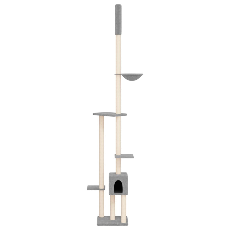 Load image into Gallery viewer, Vidaxl kattenmeubel vloer tot plafond 258,5-284,5 cm lichtgrijs