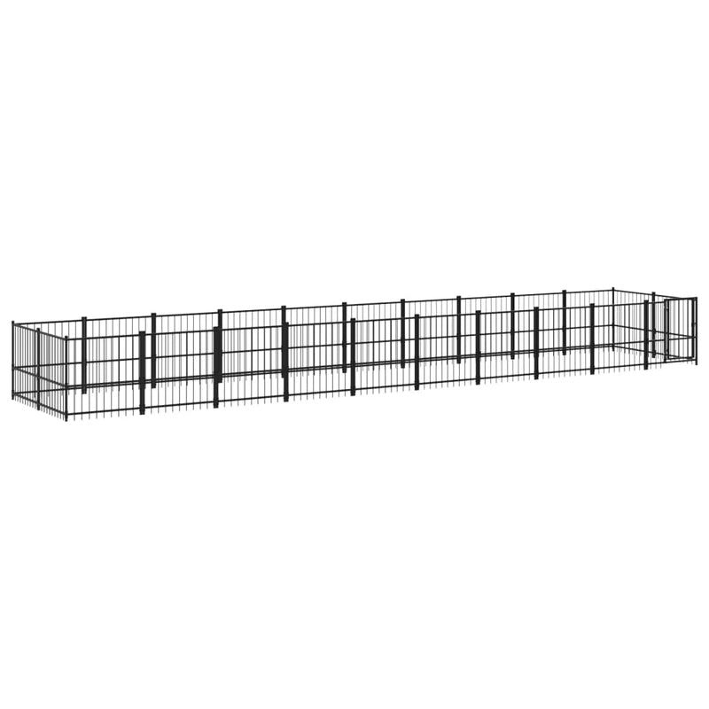 Load image into Gallery viewer, VidaXL Hondenkennel voor buiten 18,77 m² staal