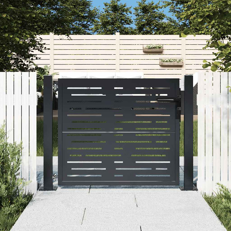 Load image into Gallery viewer, Vidaxl poort 100x75 cm met vierkantontwerp staal antracietkleurig