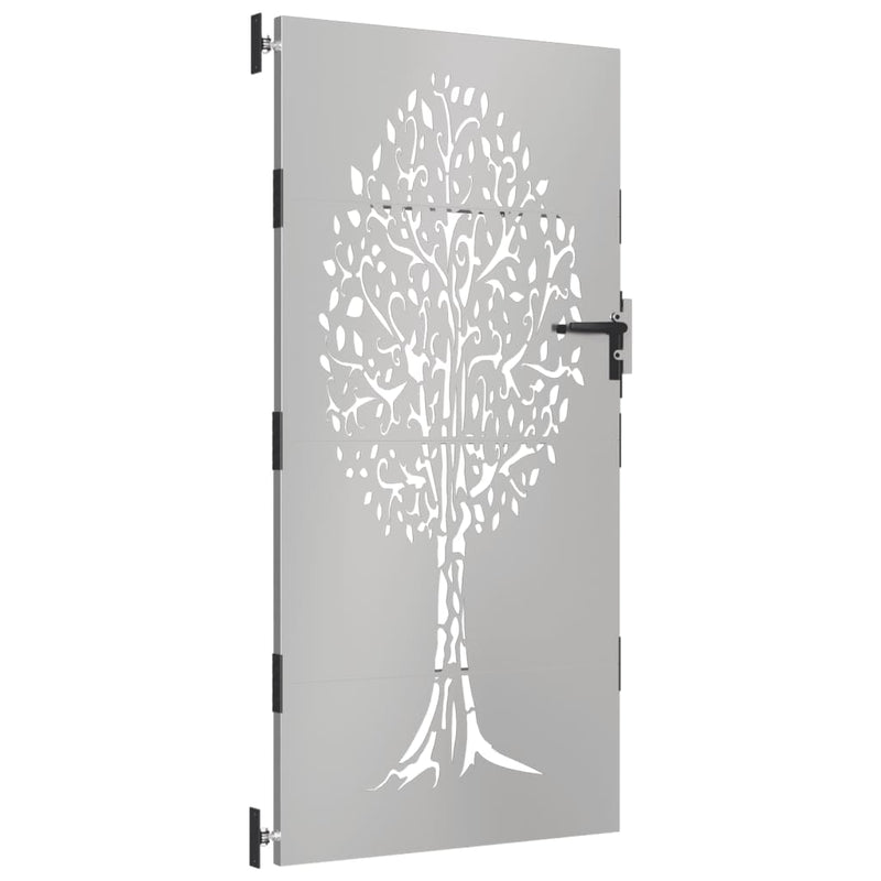 Load image into Gallery viewer, Vidaxl poort 85x175 cm boomontwerp cortenstaal