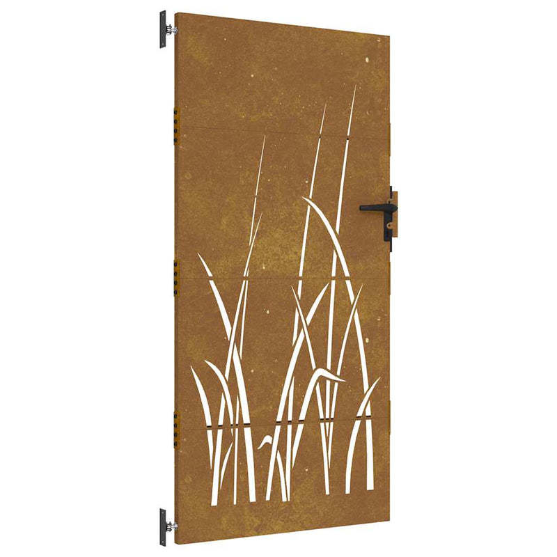 Load image into Gallery viewer, Vidaxl poort 85x200 cm grasontwerp cortenstaal