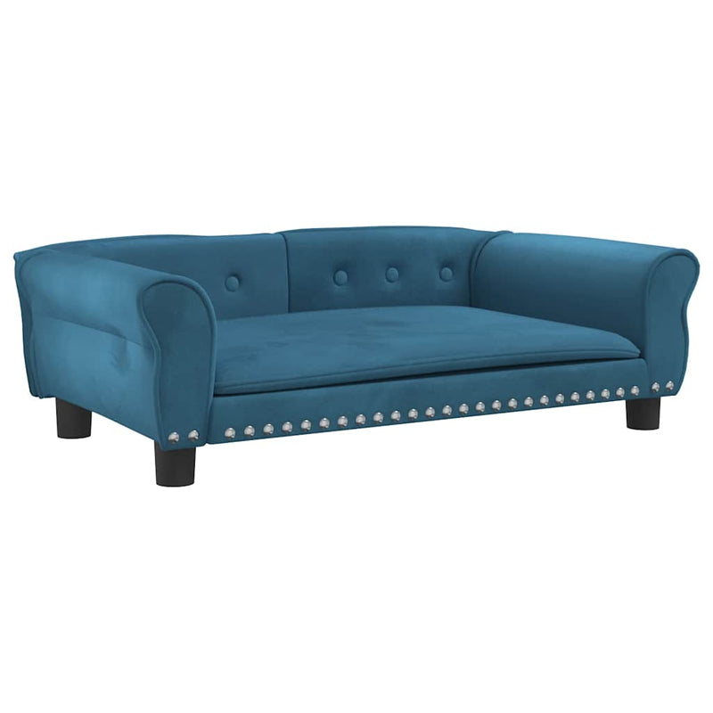 Load image into Gallery viewer, Vidaxl hondenmand 95x55x30 cm fluweel blauw