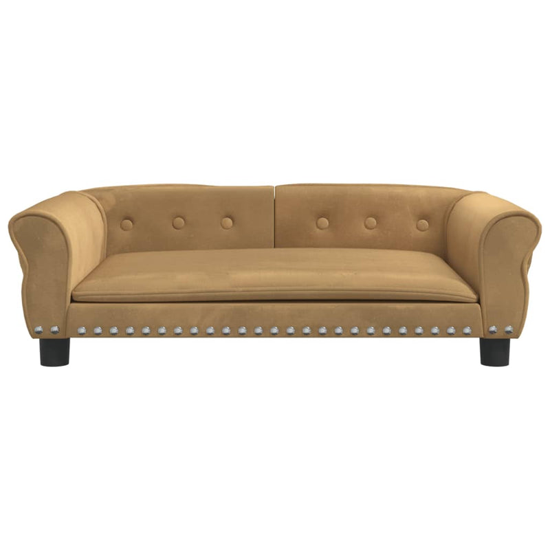 Load image into Gallery viewer, VidaXL Hondenmand 95x55x30 cm fluweel bruin