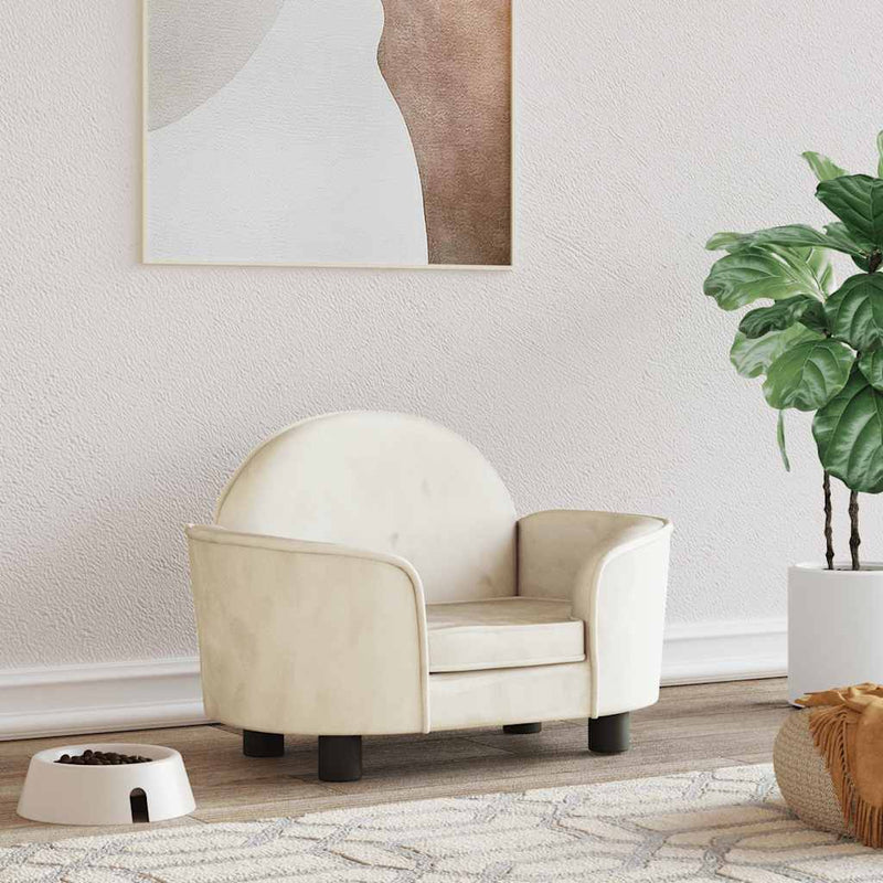 Load image into Gallery viewer, Vidaxl hondenmand 66x40x45 cm fluweel crèmekleurig