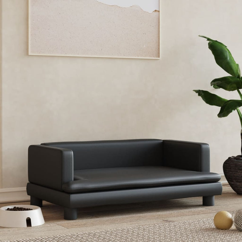 Load image into Gallery viewer, VidaXL Hondenmand 80x45x30 cm kunstleer zwart