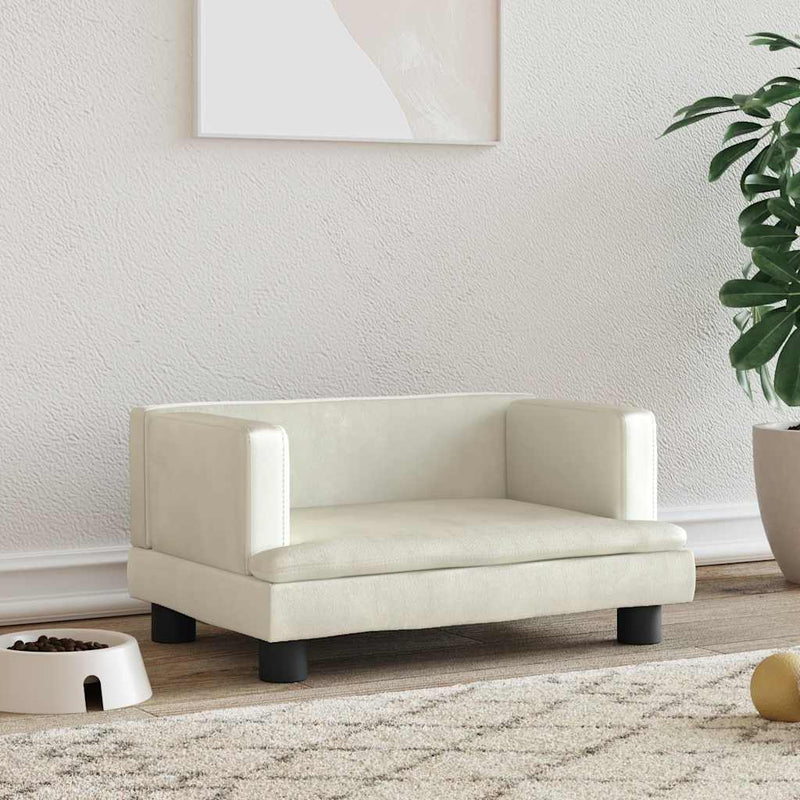 Load image into Gallery viewer, Vidaxl hondenmand 60x40x30 cm fluweel crèmekleurig