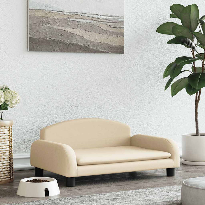 Load image into Gallery viewer, Vidaxl hondenmand 70x45x30 cm stof crèmekleurig