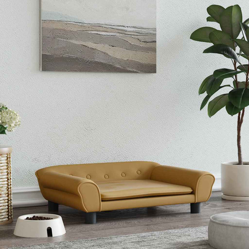 Afbeelding laden in galerijviewer, Vidaxl hondenmand 70x48x22 cm fluweel bruin
