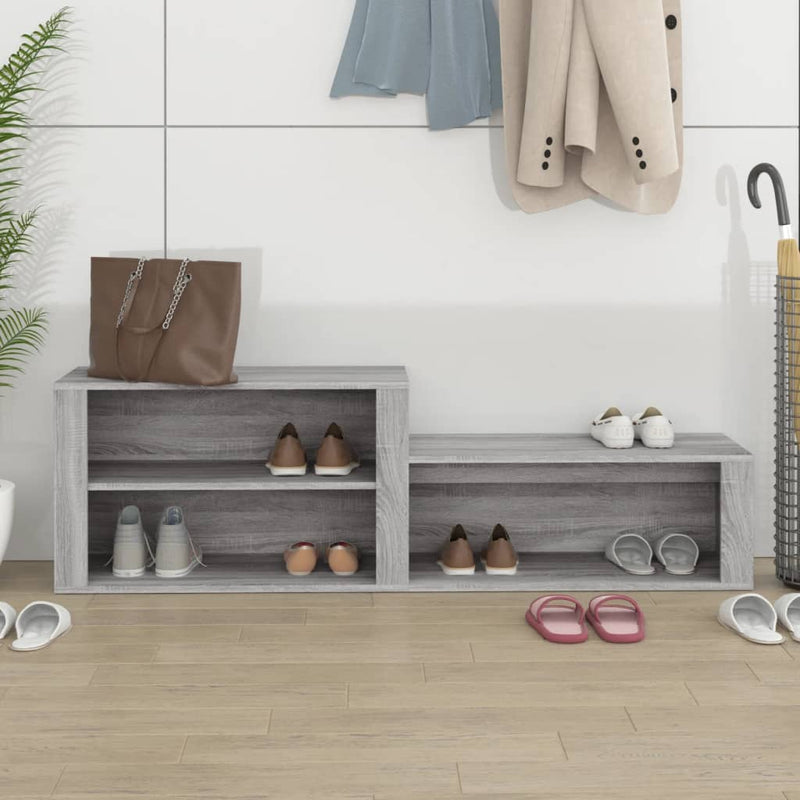 Load image into Gallery viewer, Vidaxl schoenenkast 150x35x45 cm bewerkt hout grijs sonoma