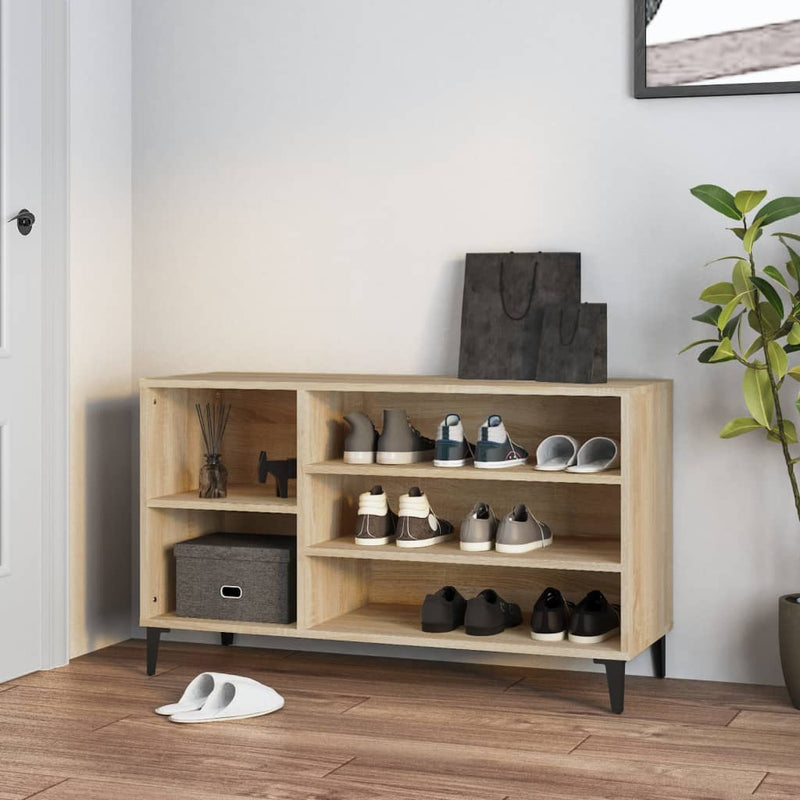 Load image into Gallery viewer, Vidaxl schoenenkast 102x36x60 cm bewerkt hout sonoma eikenkleurig