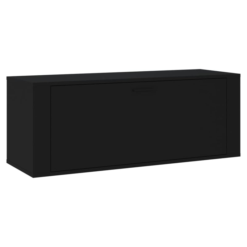 Load image into Gallery viewer, Vidaxl wandschoenenkast 100x35x38 cm bewerkt hout zwart