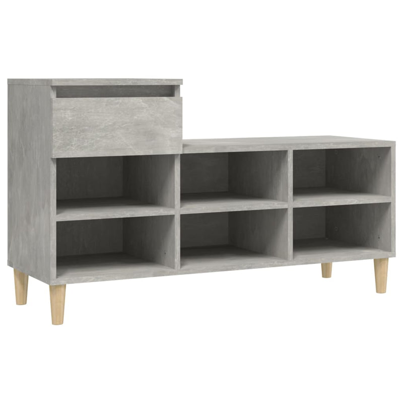 Afbeelding laden in galerijviewer, Vidaxl schoenenkast 102x36x60 cm bewerkt hout betongrijs