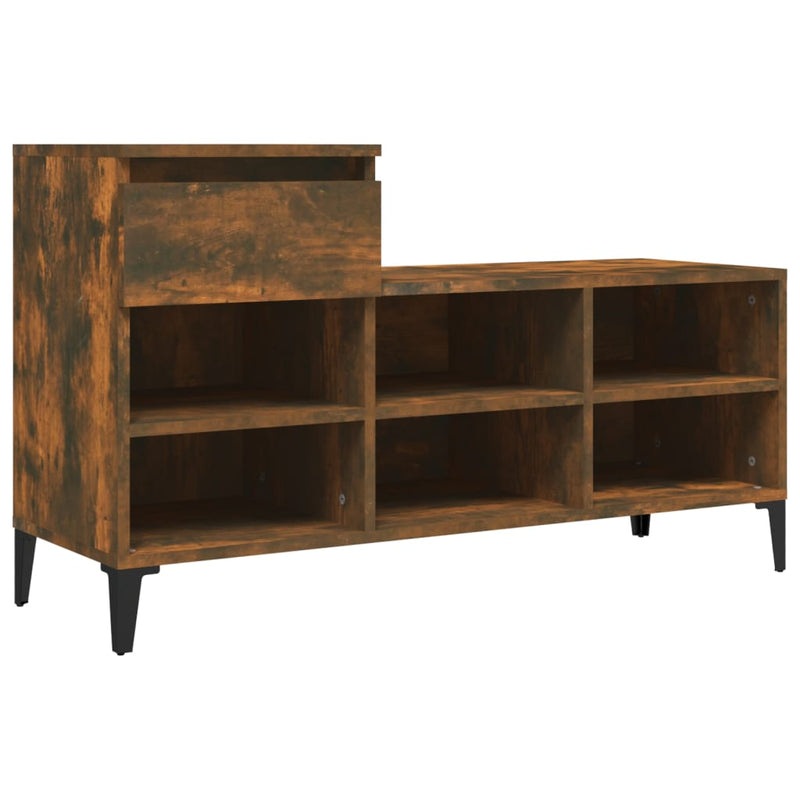 Load image into Gallery viewer, Vidaxl schoenenkast 102x36x60 cm bewerkt hout gerookt eikenkleurig