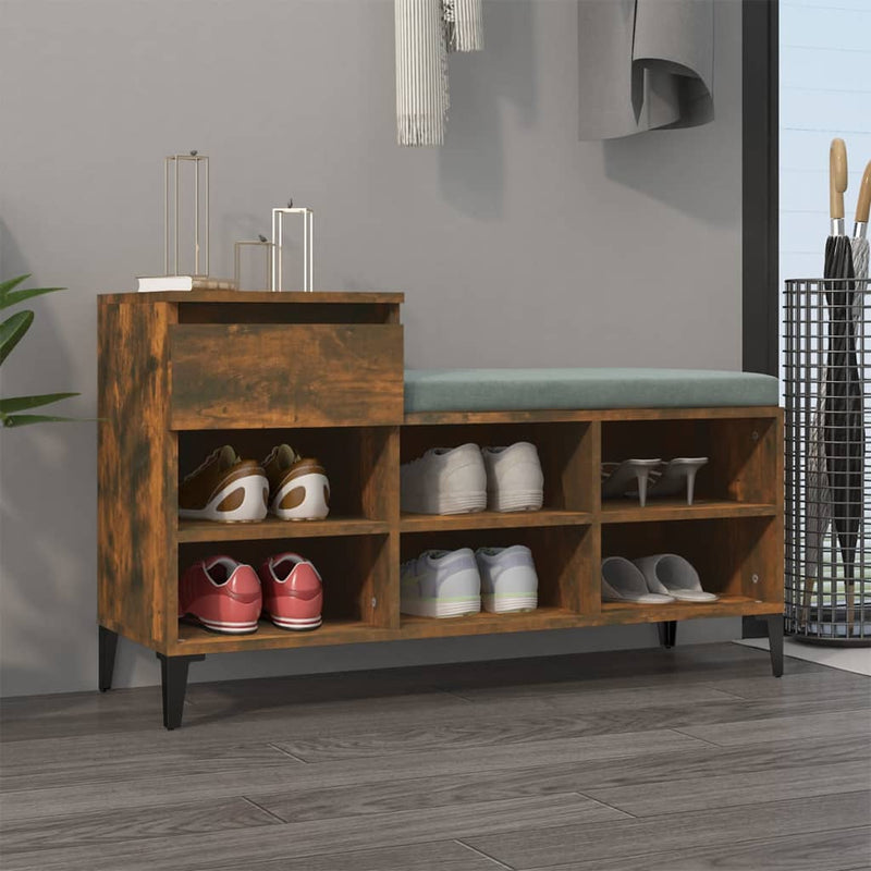 Load image into Gallery viewer, Vidaxl schoenenkast 102x36x60 cm bewerkt hout gerookt eikenkleurig