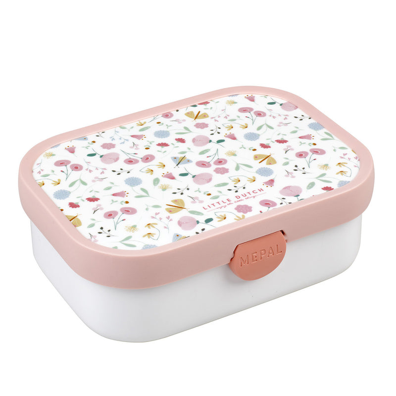 Load image into Gallery viewer, Mepal campus lunchbox little dutch flowers and butterflies roze wit