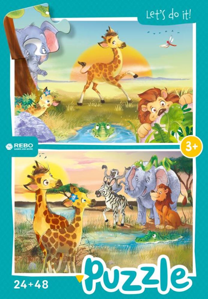 Load image into Gallery viewer, Rebo legpuzzel 24 + 48 stukjes - little