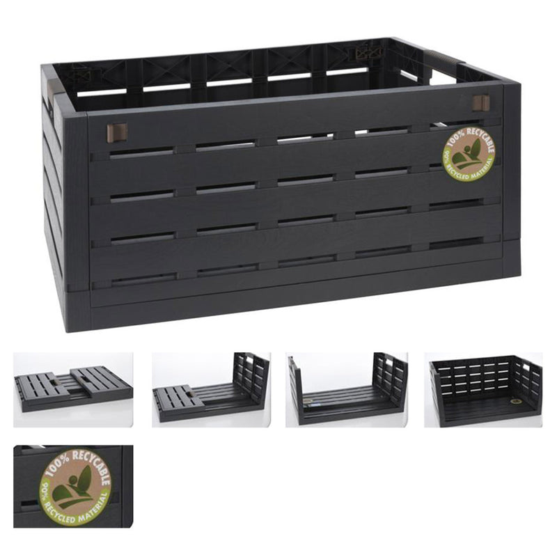 Load image into Gallery viewer, Excellent houseware vouwkrat 60 liter 59x38x27,5 cm antraciet