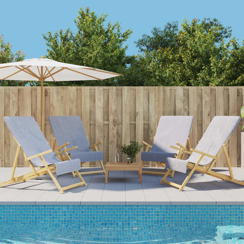 Load image into Gallery viewer, Vidaxl strandhanddoeken 4 st 400 g m² 60x135 cm stof grijs
