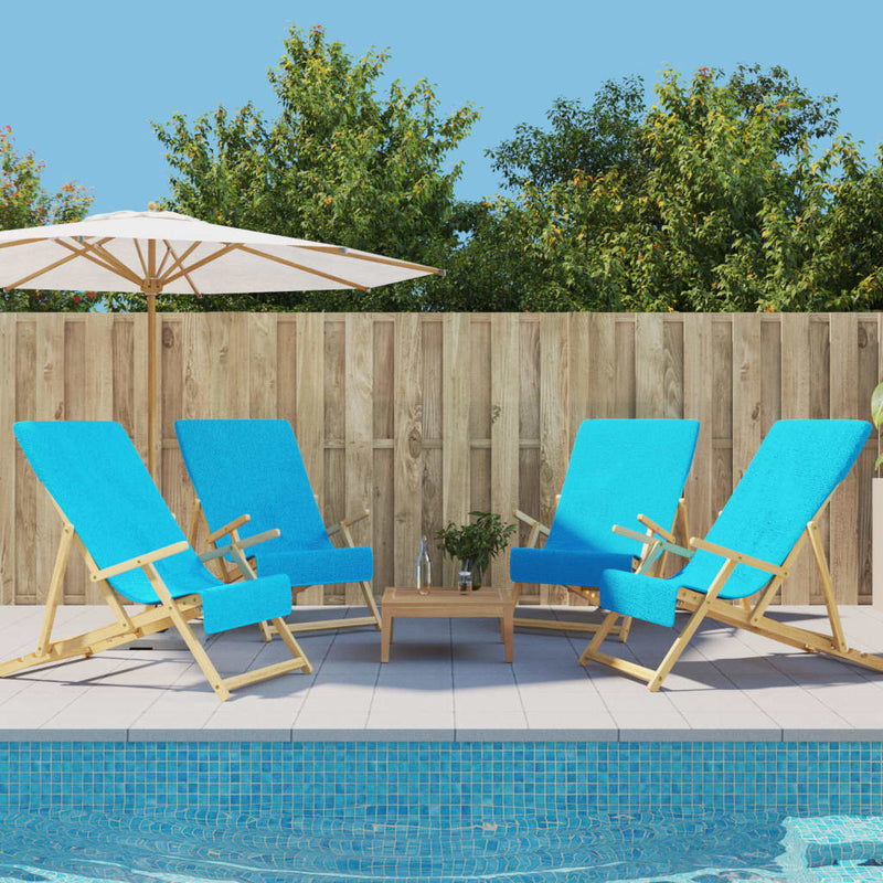 Load image into Gallery viewer, Vidaxl strandhanddoeken 4 st 400 g m² 60x135 cm stof turquoise