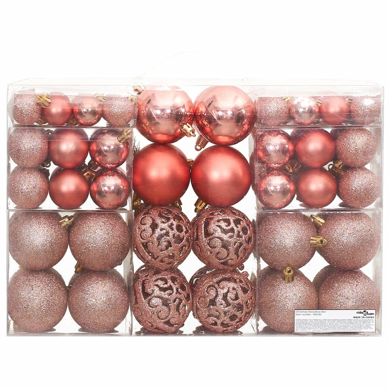 Load image into Gallery viewer, VidaXL Kerstballen 100 st 3 4 6 cm roze en rosé